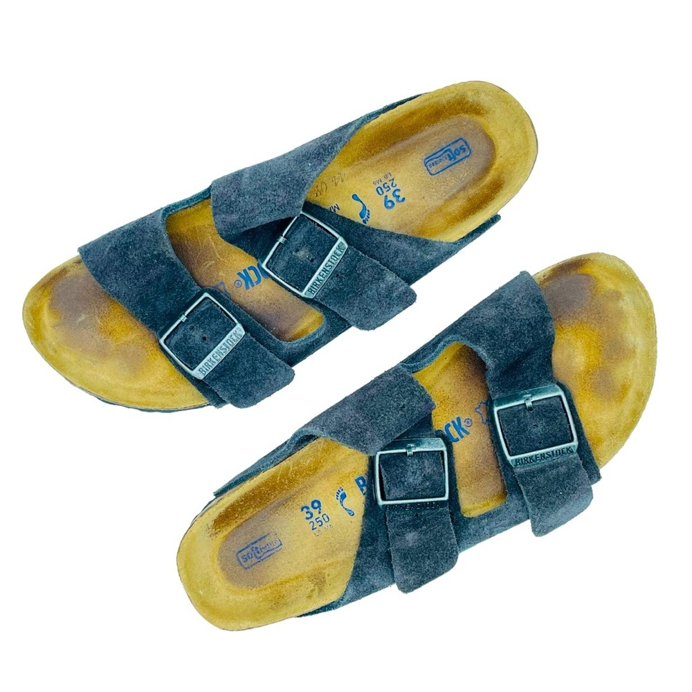 Birkenstock Arizona Suede Sandal Women 39/8 Black NWOT